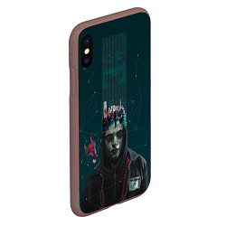 Чехол iPhone XS Max матовый Mr. Robot, цвет: 3D-коричневый — фото 2