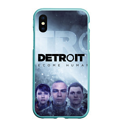 Чехол iPhone XS Max матовый Detroit: Become Human, цвет: 3D-мятный