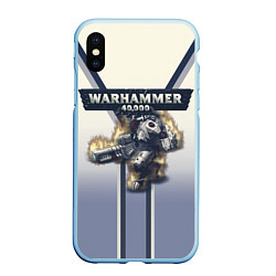 Чехол iPhone XS Max матовый Warhammer 40000: Tau Empire, цвет: 3D-голубой