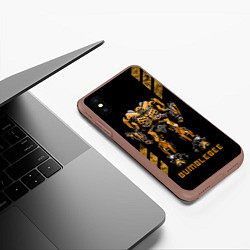 Чехол iPhone XS Max матовый Bumblebee Auto, цвет: 3D-коричневый — фото 2