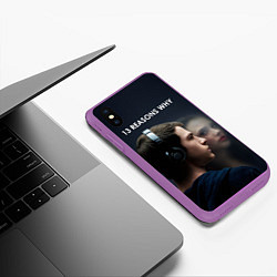 Чехол iPhone XS Max матовый 13 причин почему, цвет: 3D-фиолетовый — фото 2