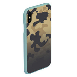 Чехол iPhone XS Max матовый Camouflage Khaki, цвет: 3D-мятный — фото 2