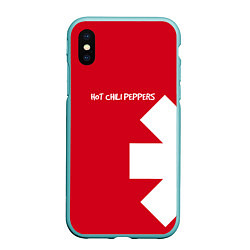 Чехол iPhone XS Max матовый RHCP: Red Style, цвет: 3D-мятный