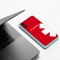 Чехол iPhone XS Max матовый RHCP: Red Style, цвет: 3D-мятный — фото 2