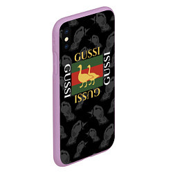 Чехол iPhone XS Max матовый GUSSI Style, цвет: 3D-сиреневый — фото 2