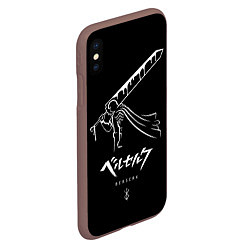 Чехол iPhone XS Max матовый Berserk Khight, цвет: 3D-коричневый — фото 2