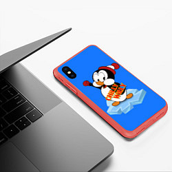 Чехол iPhone XS Max матовый Chilly Willy, цвет: 3D-красный — фото 2