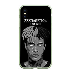 Чехол iPhone XS Max матовый XXXTentacion: 1998-2018, цвет: 3D-салатовый