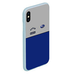 Чехол iPhone XS Max матовый Subaru Style, цвет: 3D-голубой — фото 2