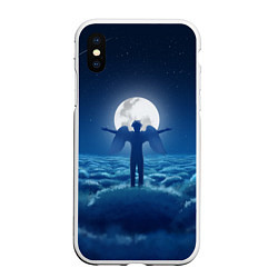 Чехол iPhone XS Max матовый XXXTentacion: Moon Angel, цвет: 3D-белый