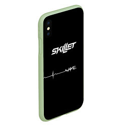 Чехол iPhone XS Max матовый Skillet Awake, цвет: 3D-салатовый — фото 2