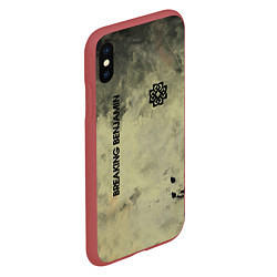 Чехол iPhone XS Max матовый Breaking Benjamin, цвет: 3D-красный — фото 2