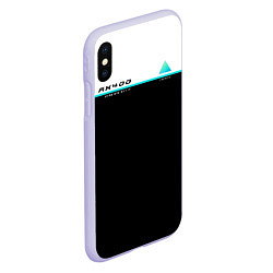 Чехол iPhone XS Max матовый Detroit: AX400, цвет: 3D-светло-сиреневый — фото 2
