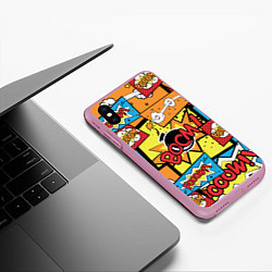 Чехол iPhone XS Max матовый Boom Pop Art, цвет: 3D-розовый — фото 2