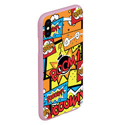 Чехол iPhone XS Max матовый Boom Pop Art, цвет: 3D-розовый — фото 2