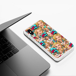 Чехол iPhone XS Max матовый Pop art, цвет: 3D-белый — фото 2