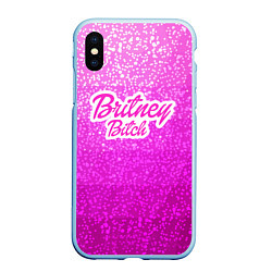 Чехол iPhone XS Max матовый Britney Bitch, цвет: 3D-голубой