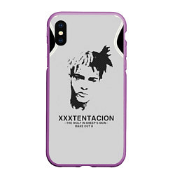 Чехол iPhone XS Max матовый XXXTentacion RIP, цвет: 3D-фиолетовый