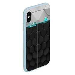 Чехол iPhone XS Max матовый Detroit: RK800 Grey Style, цвет: 3D-голубой — фото 2