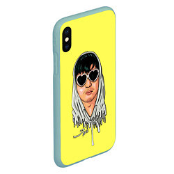 Чехол iPhone XS Max матовый Joji Love, цвет: 3D-мятный — фото 2