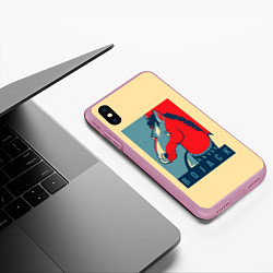 Чехол iPhone XS Max матовый BoJack Obey, цвет: 3D-розовый — фото 2