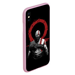 Чехол iPhone XS Max матовый God of War IV, цвет: 3D-розовый — фото 2