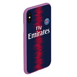 Чехол iPhone XS Max матовый FC PSG: Neymar 18-19, цвет: 3D-фиолетовый — фото 2