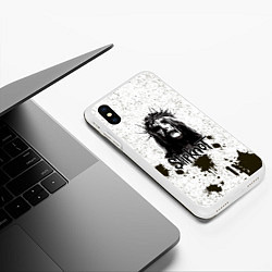 Чехол iPhone XS Max матовый Slipknot Demon, цвет: 3D-белый — фото 2