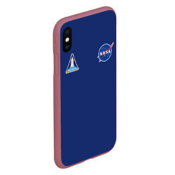 Чехол iPhone XS Max матовый NASA: Special Form, цвет: 3D-малиновый — фото 2