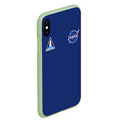 Чехол iPhone XS Max матовый NASA: Special Form, цвет: 3D-салатовый — фото 2