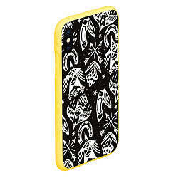 Чехол iPhone XS Max матовый Сибирские мотивы, цвет: 3D-желтый — фото 2