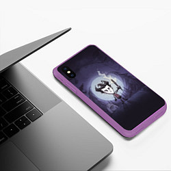 Чехол iPhone XS Max матовый Wilson under the moon, цвет: 3D-фиолетовый — фото 2