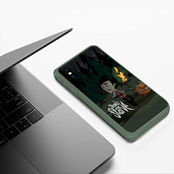 Чехол iPhone XS Max матовый Don't Starve: Night Forrest, цвет: 3D-темно-зеленый — фото 2