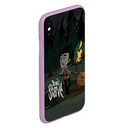 Чехол iPhone XS Max матовый Don't Starve: Night Forrest, цвет: 3D-сиреневый — фото 2