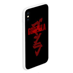 Чехол iPhone XS Max матовый Godzilla: Hieroglyphs, цвет: 3D-белый — фото 2