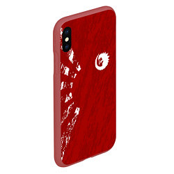 Чехол iPhone XS Max матовый Godzilla: Red Japan, цвет: 3D-красный — фото 2