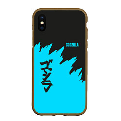 Чехол iPhone XS Max матовый GODZILLA, цвет: 3D-коричневый