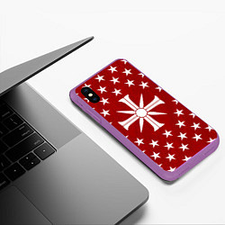 Чехол iPhone XS Max матовый Far Cry 5: Red Cult, цвет: 3D-фиолетовый — фото 2