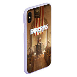 Чехол iPhone XS Max матовый Far Cry 5, цвет: 3D-светло-сиреневый — фото 2