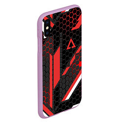 Чехол iPhone XS Max матовый CS:GO CYREX CARBON, цвет: 3D-сиреневый — фото 2