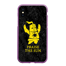 Чехол iPhone XS Max матовый Praise The Sun, цвет: 3D-фиолетовый
