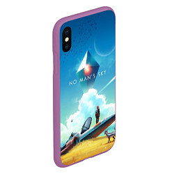 Чехол iPhone XS Max матовый No Man’s Sky: Atlas Rises, цвет: 3D-фиолетовый — фото 2