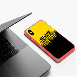 Чехол iPhone XS Max матовый GLHF: Yellow Style, цвет: 3D-красный — фото 2