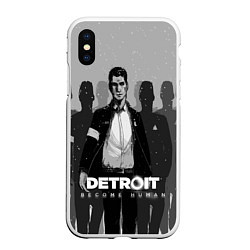 Чехол iPhone XS Max матовый Detroit: Become Human, цвет: 3D-белый