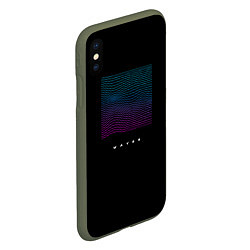 Чехол iPhone XS Max матовый Neon WAVES, цвет: 3D-темно-зеленый — фото 2