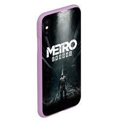 Чехол iPhone XS Max матовый Metro Exodus, цвет: 3D-сиреневый — фото 2