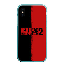 Чехол iPhone XS Max матовый RDD 2: Black & Red, цвет: 3D-мятный
