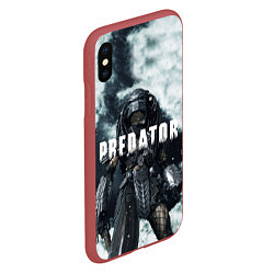 Чехол iPhone XS Max матовый Winter Predator, цвет: 3D-красный — фото 2