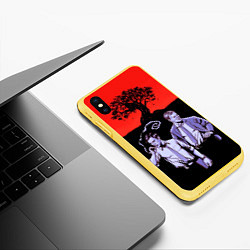 Чехол iPhone XS Max матовый True Detective: Double Agents, цвет: 3D-желтый — фото 2