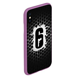 Чехол iPhone XS Max матовый R6S: Carbon Symbon, цвет: 3D-фиолетовый — фото 2